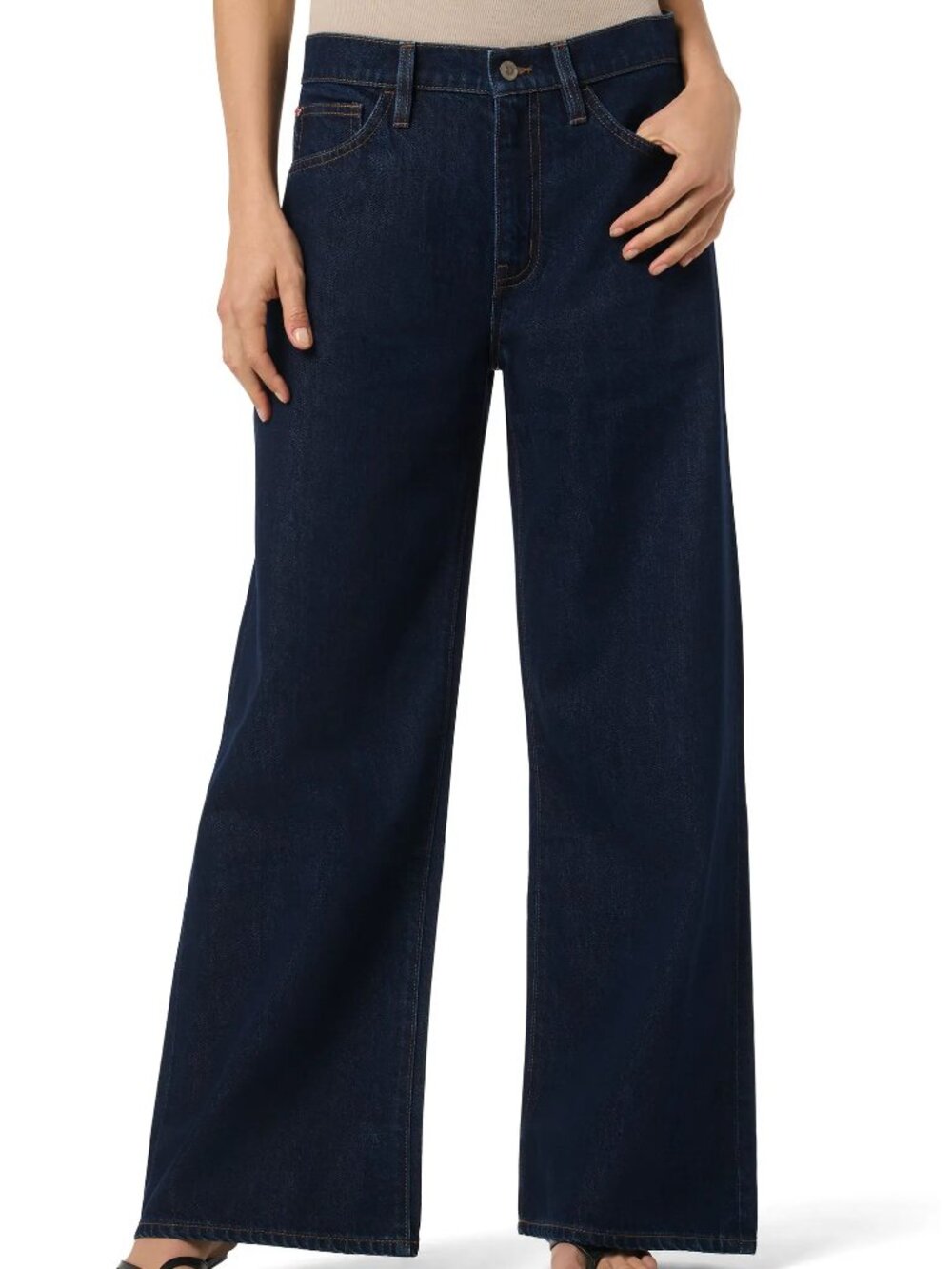 Hudson Low Rise Relaxed Wide Leg Jeans in Germanesca